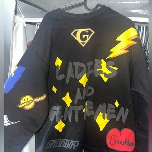 Black and multi-coloured Good Boy The Good Life Never Ends sweatshirt